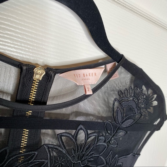 Ted Baker Dolli Dress in Black Size 2 - Picture 5 of 11